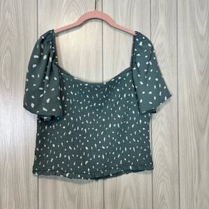 Women’s Abercrombie & Fitch crop top sz XL stretchy puckered bodice